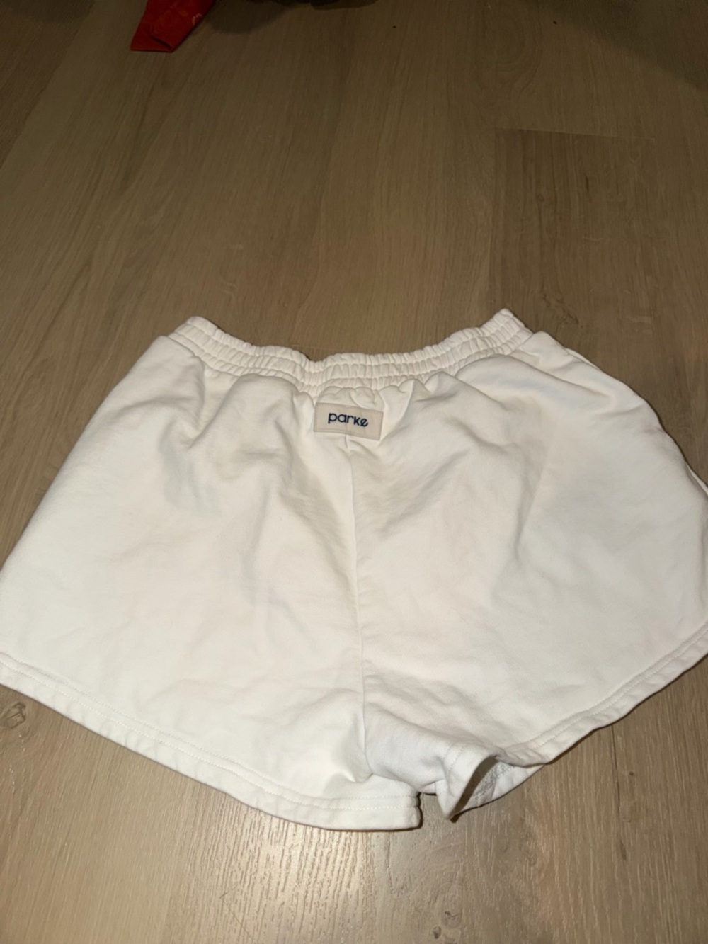 Parke Women's White Elastic Waist Shorts